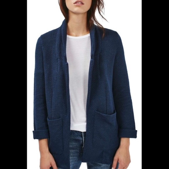 Topshop Jackets & Blazers - Topshop / Knit Boyfriend Blazer